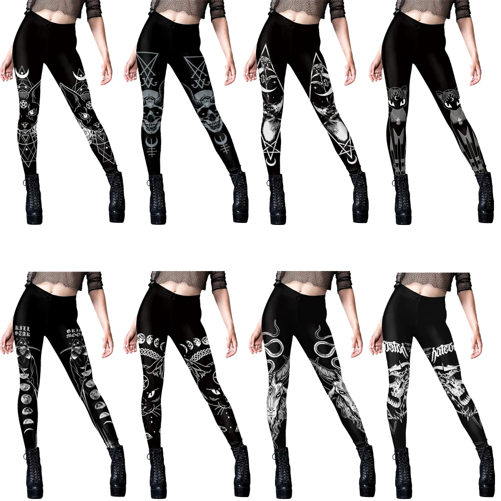 Yoga Fitness Holiday - Leggings gothiques pour femmes, Sexy, taille