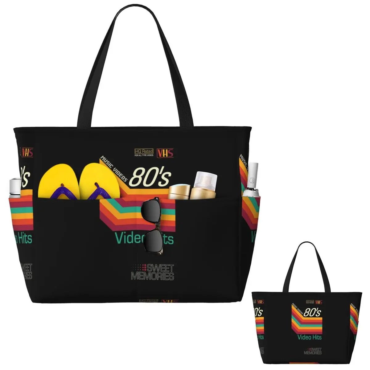 Yoga Fitness Video - Sac fourre-tout rétro VHS pour musique