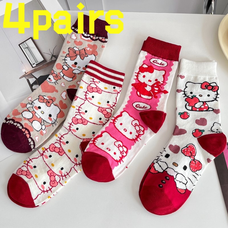 Yoga In Fitness First - 4 paires de chaussettes antidérapantes HelloKitty,