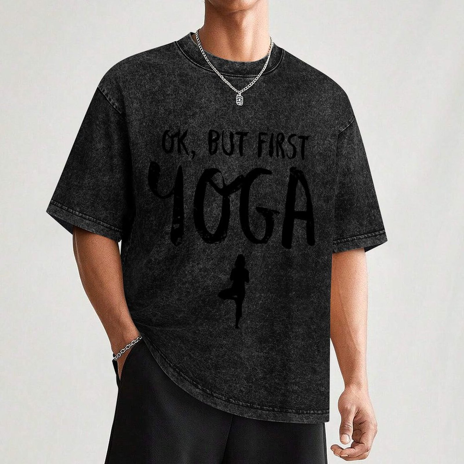 T-shirt décontracté à imprimé  - Yoga In Fitness First avis et prix